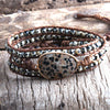 Natural Oval Stone Braided Bracelet