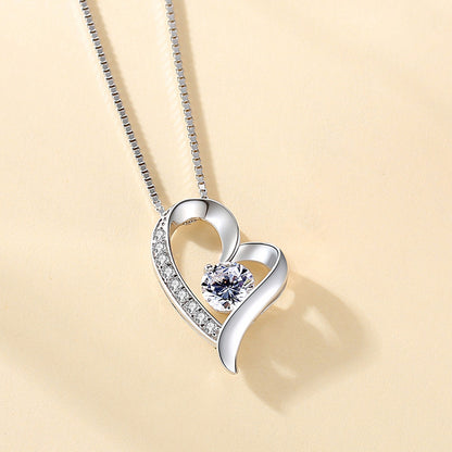 Collier pendentif coeur Forever Love en argent