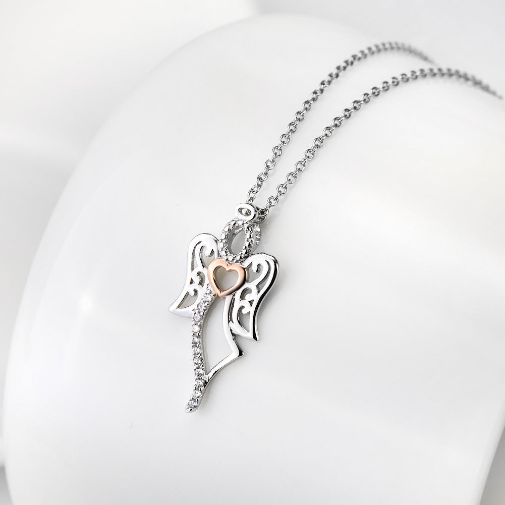 Collier pendentif ange en argent sterling