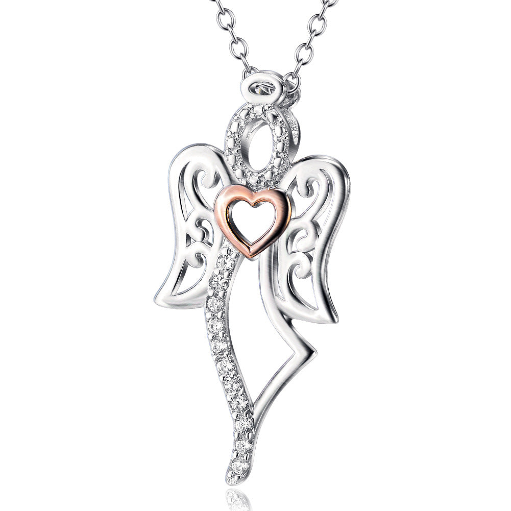 Sterling Silver Angel Pendant Necklace