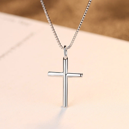 Collier simple croix en argent sterling