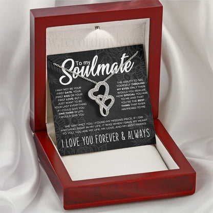 Double Hearts Necklace Gift Set for Soulmate