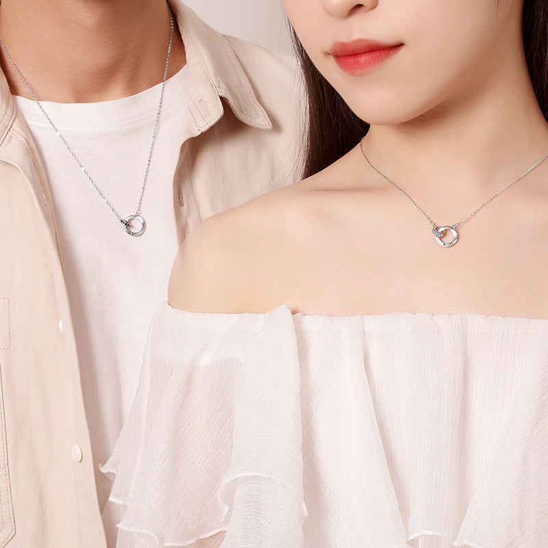 Mobius Ring Couple Necklace