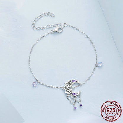 Mond-Traumfänger-Armband aus Sterlingsilber